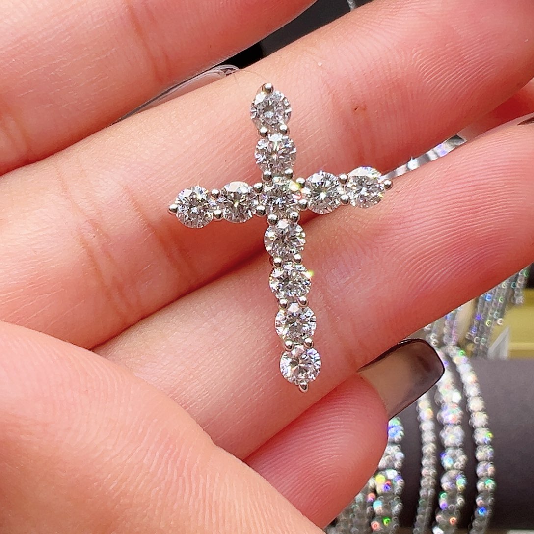 实验室培育钻石套链18K金镶嵌