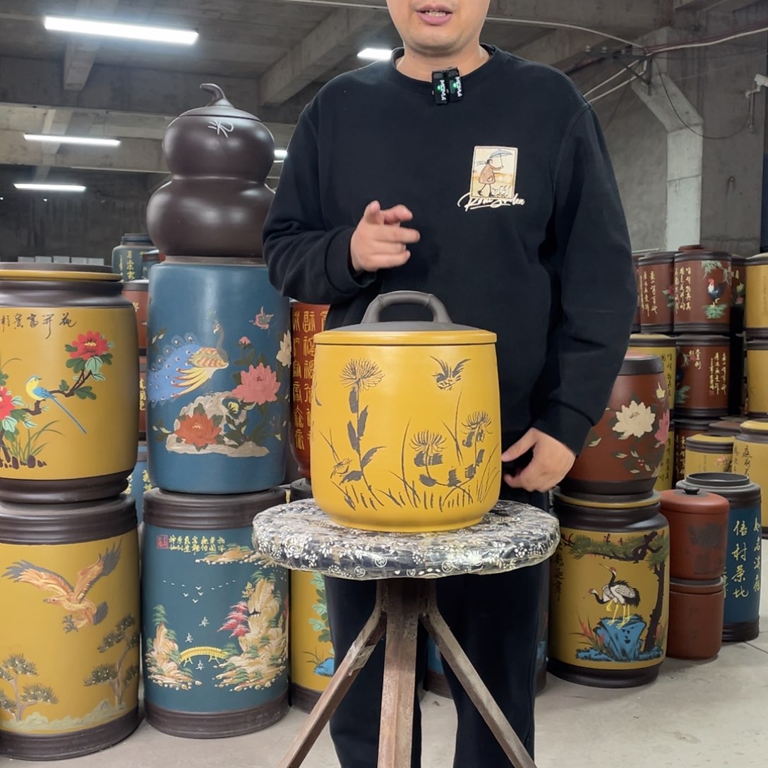 宜兴原矿紫砂茶叶罐