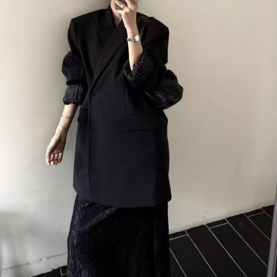 Nana娜娜家韩版斜扣西装