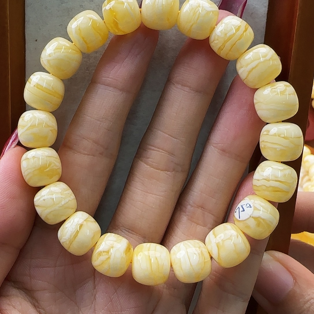 琥珀未镶嵌手链蜜蜡手串