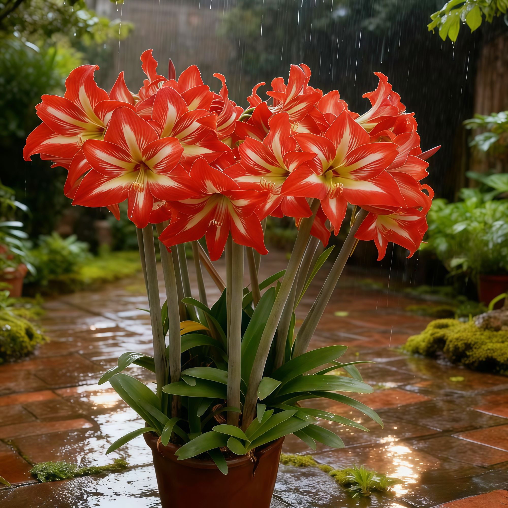 【米克斯】朱顶红种球大花苞室内阳台四季地栽绿化园林花卉植物