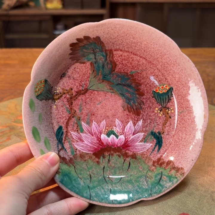 柴烧纯手工手绘陶瓷