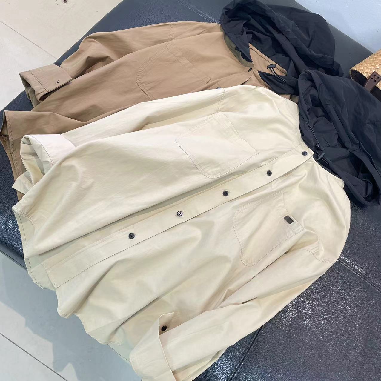 CS003春装新款连帽长袖宽松休闲时尚衬衫女士