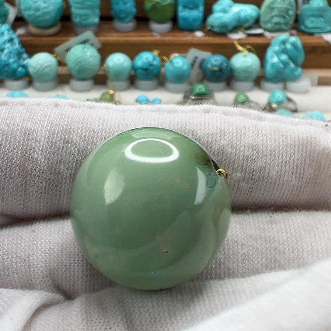 绿松石圆珠 未镶嵌