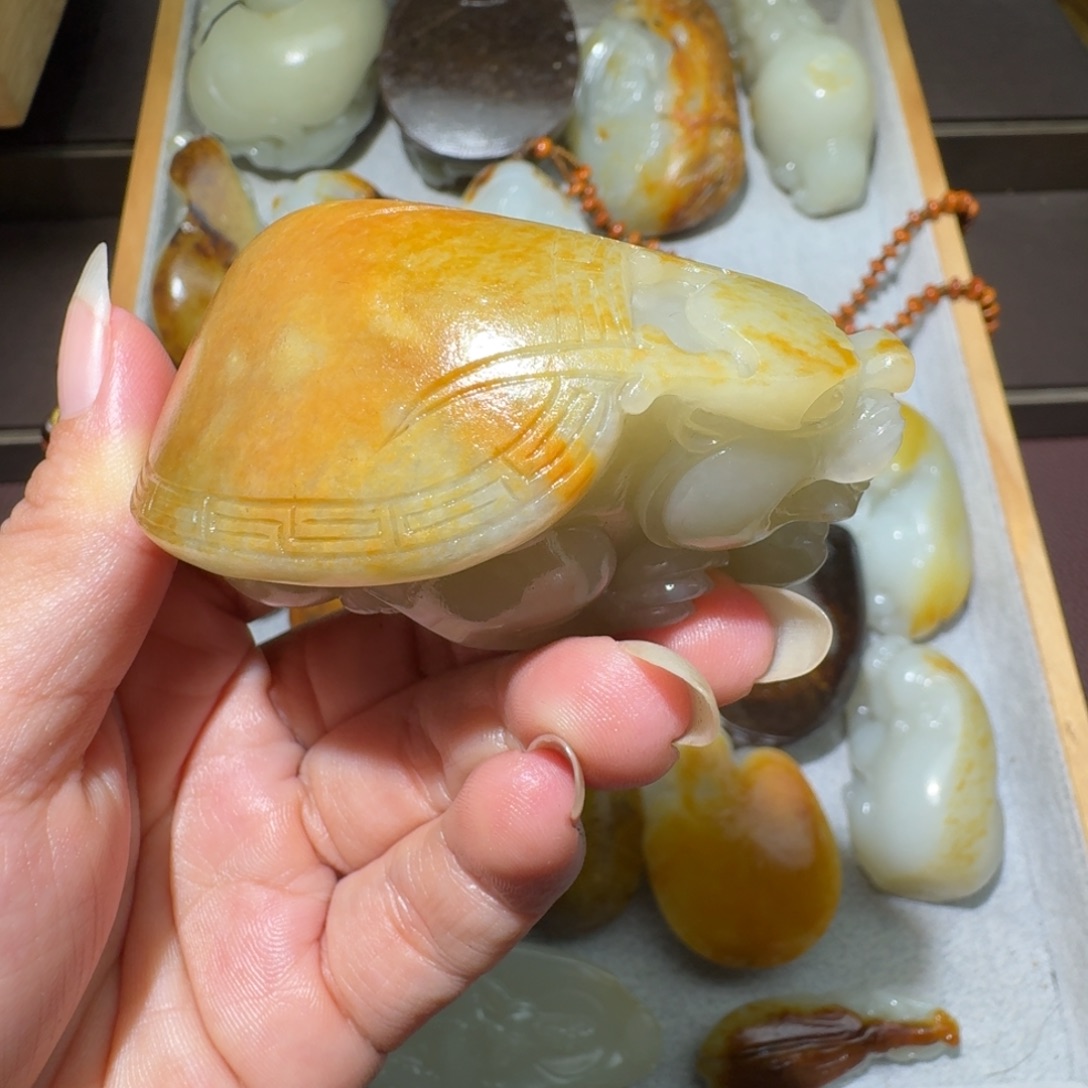 和田玉银S925镶嵌吊坠(不含链)