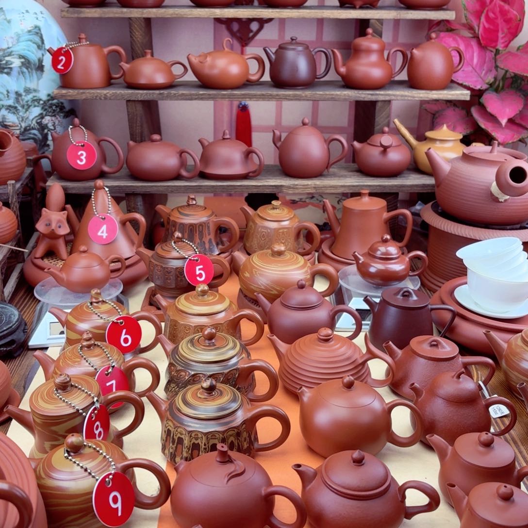 紫砂茶壶风*魂三色搅泥120 cc手拉