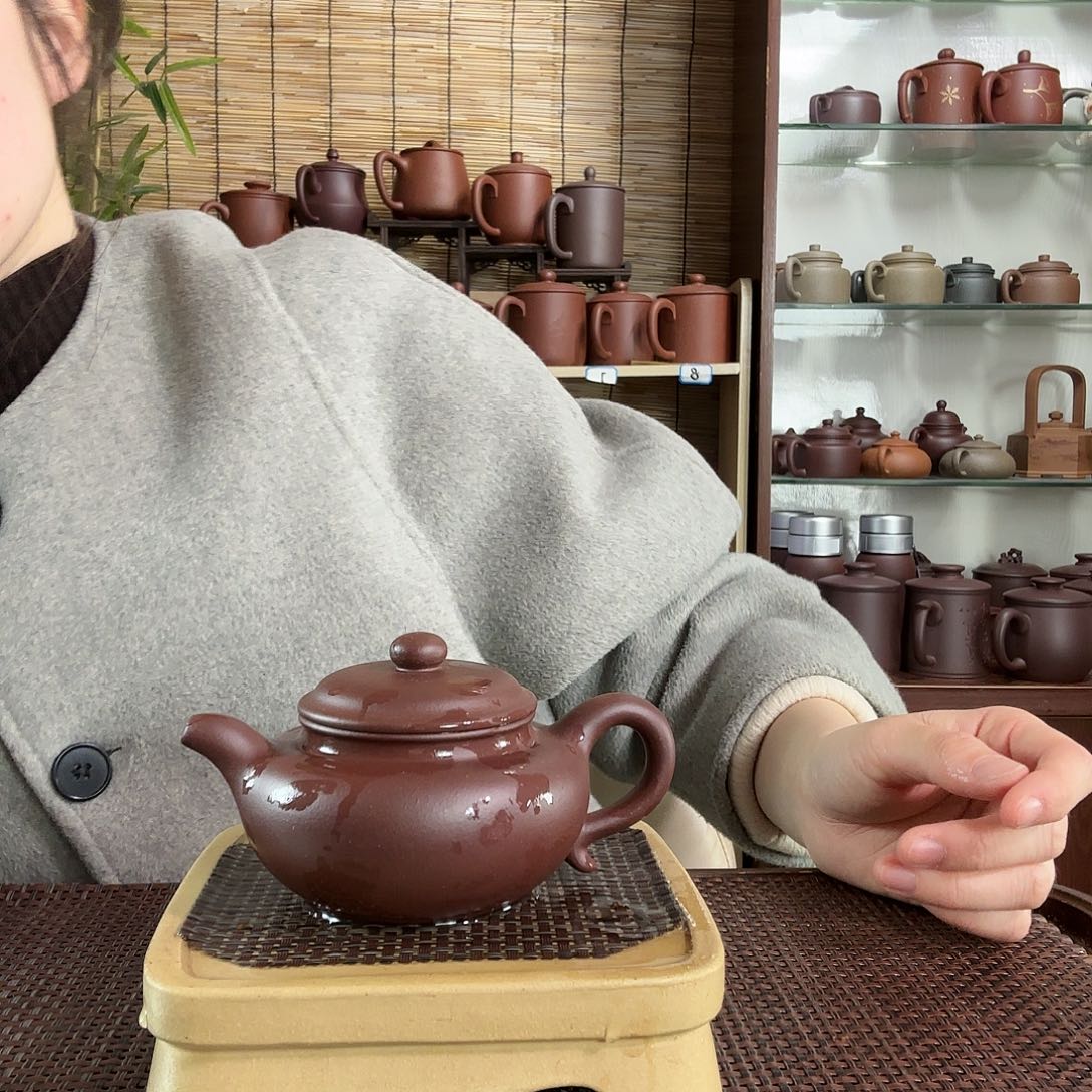 紫砂茶杯中槽清仿古紫砂壶180CC左右