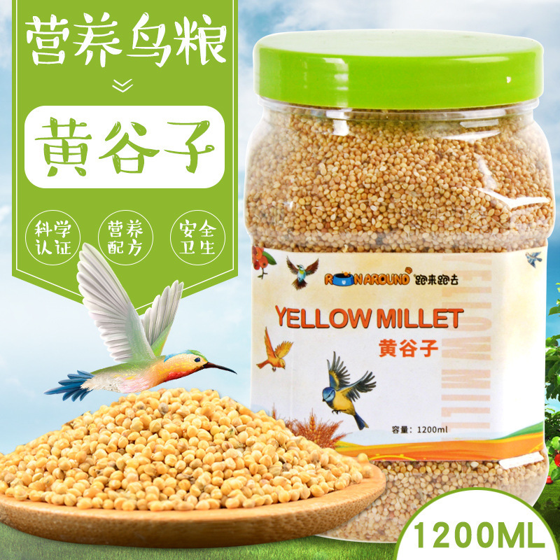 虎皮牡丹玄凤鹦鹉鸟粮黄谷子带壳小米天然健康饲料手养鸟食饲料