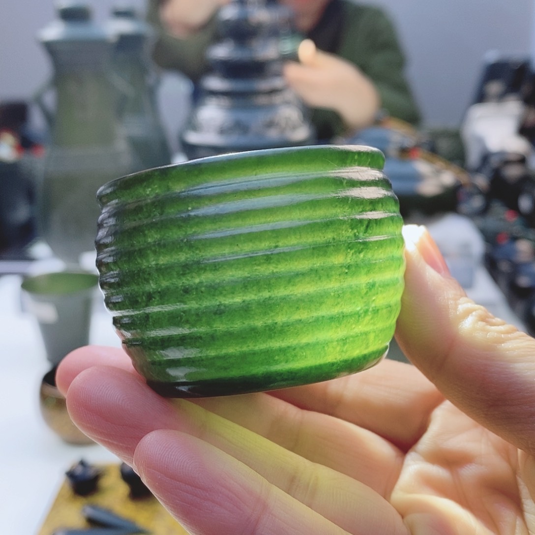 和田玉（青玉）把件未镶嵌微瑕