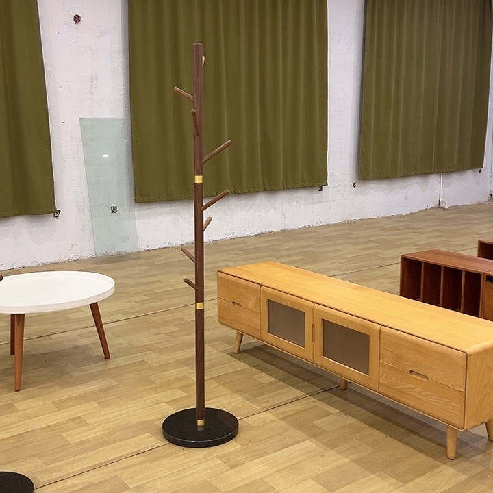 北美福利黑胡桃木衣帽架不退不换