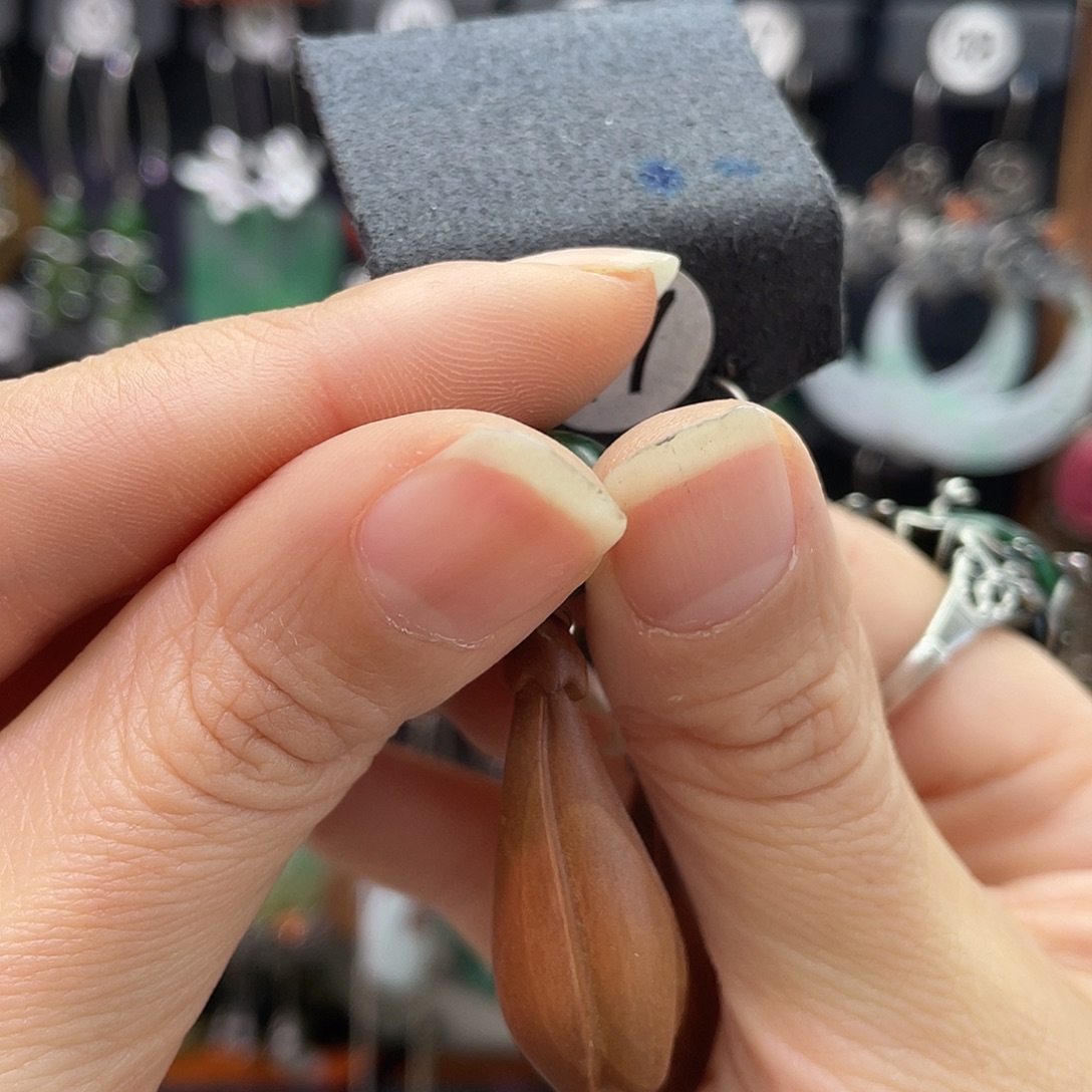 丫***头翡翠银S925镶嵌耳饰495ujjhj