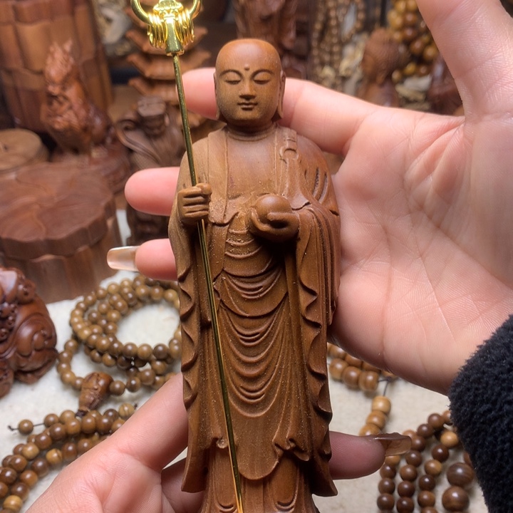 檀香木其他老山檀香手把件地藏