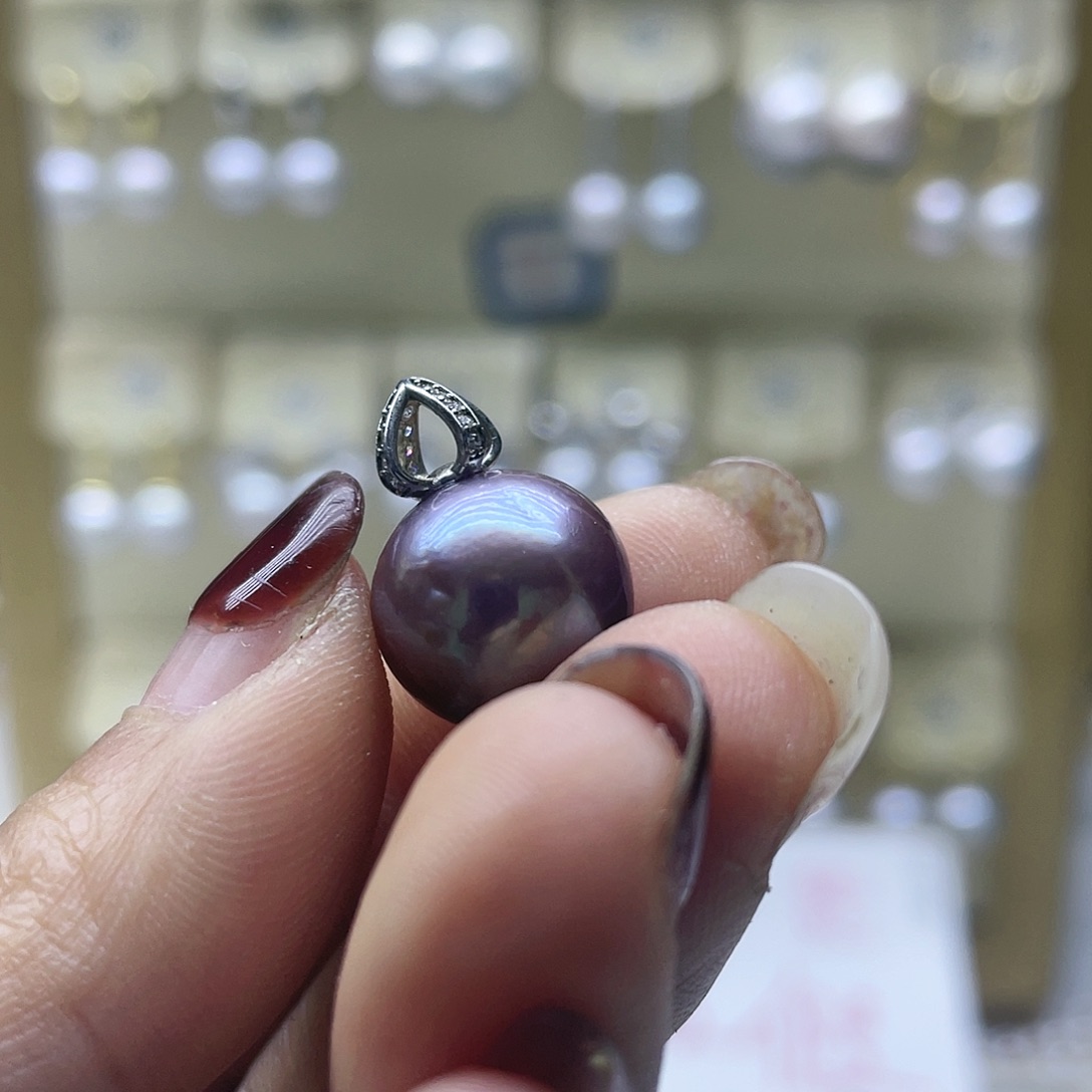 淡水珍珠颈饰银S925镶嵌