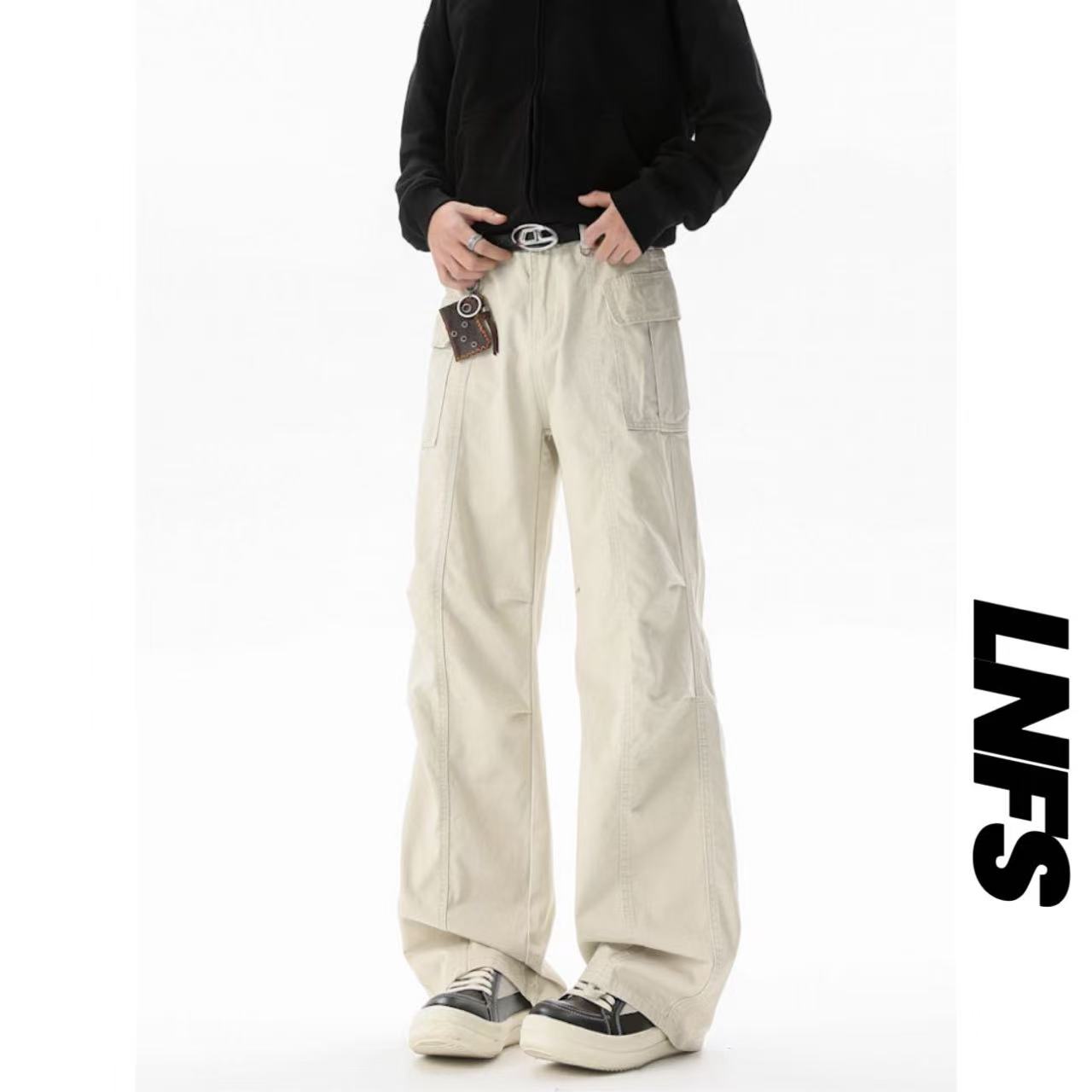 LNFS CREW新款美式复古水洗Cleanfit工装裤直筒宽松街头休闲裤