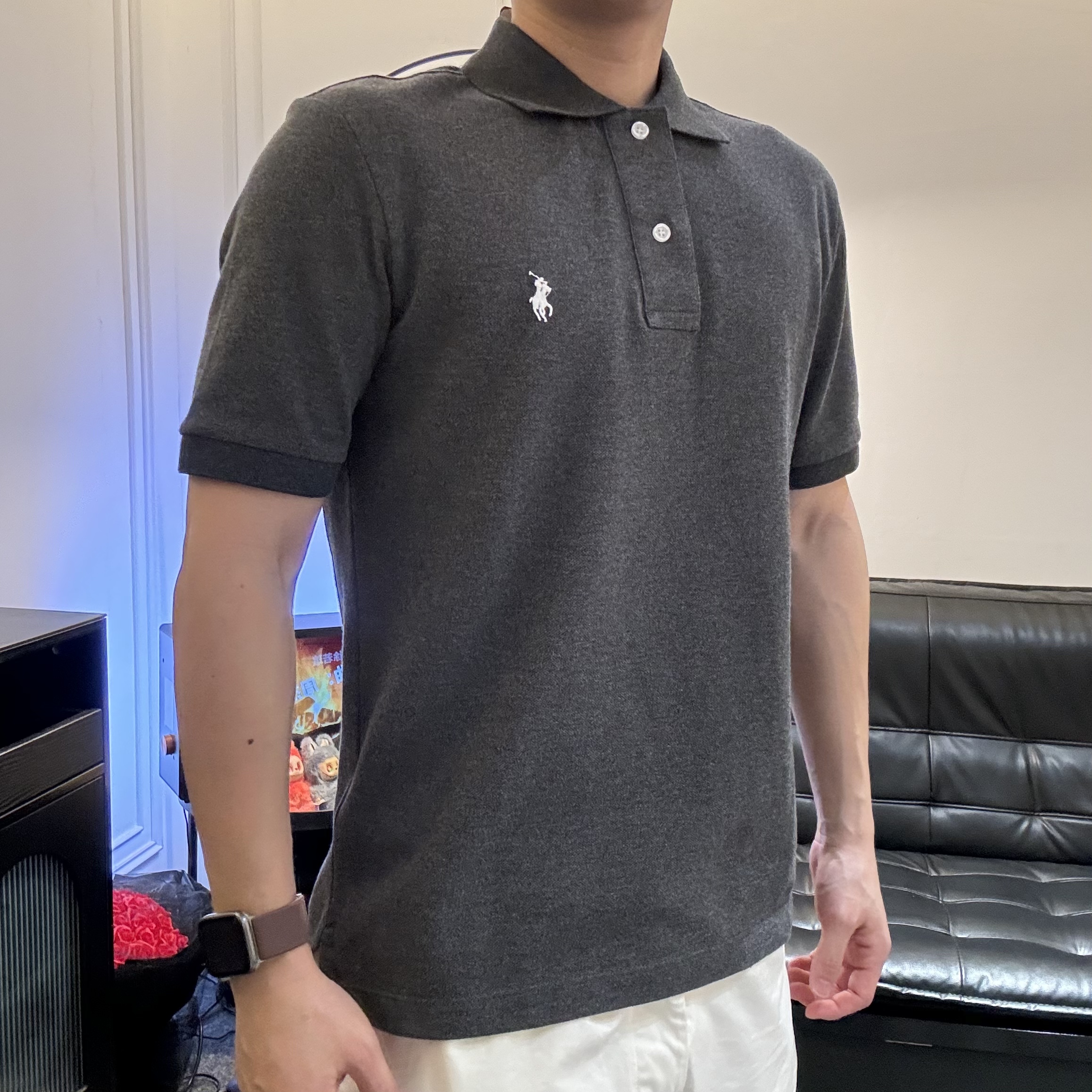 夏季新款潮流POLO领刺绣T恤经典色系修身休闲百搭两扣上衣DX007