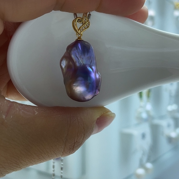 淡水珍珠颈饰银S925镶嵌