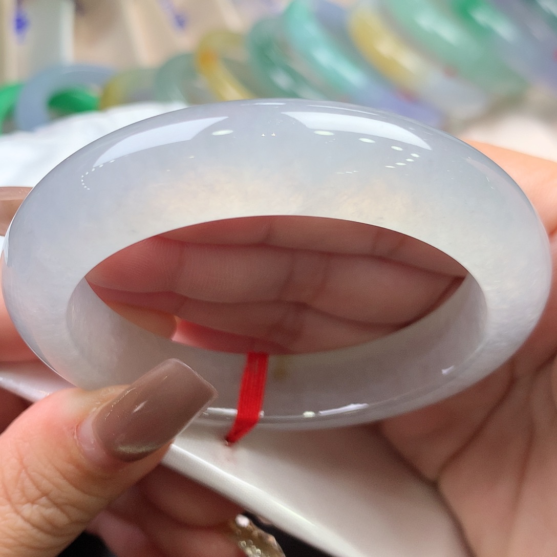 翡翠未镶嵌手镯54.8正圈