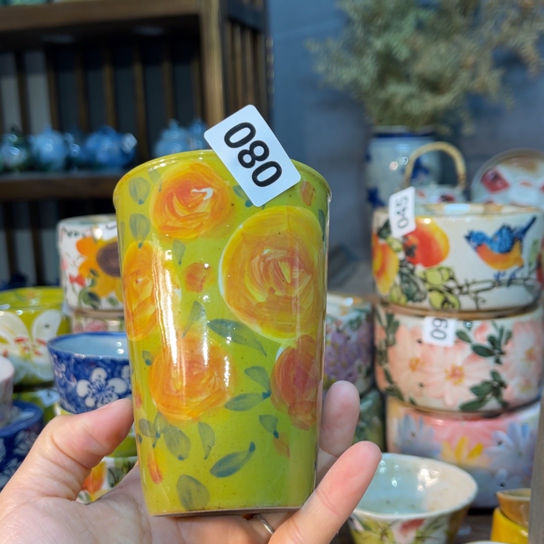 杯素浅陶瓷手工手绘