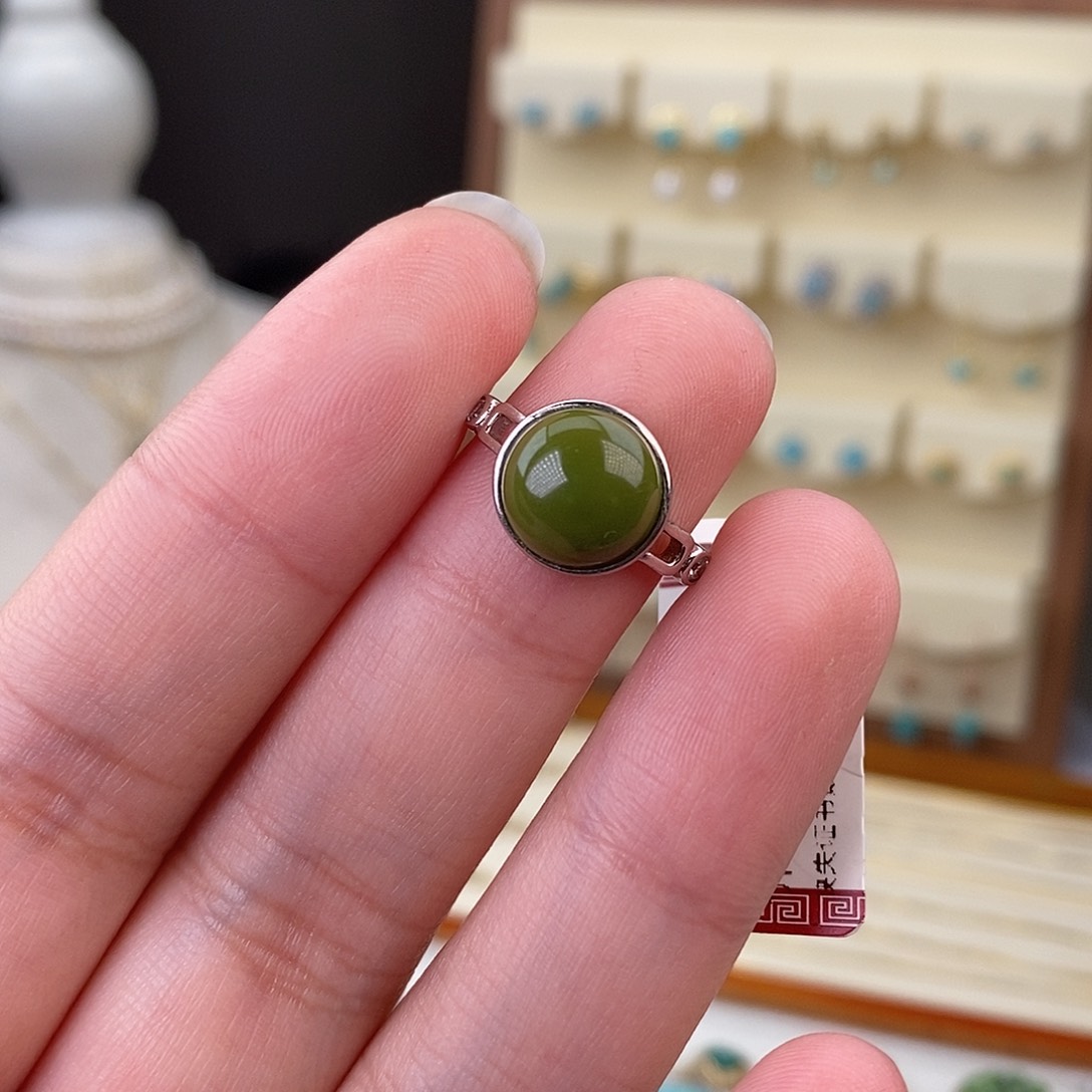 绿松石戒指银S925镶嵌