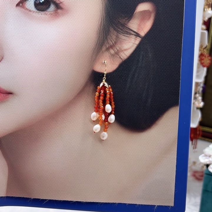 淡水珍珠发饰银S925镶嵌