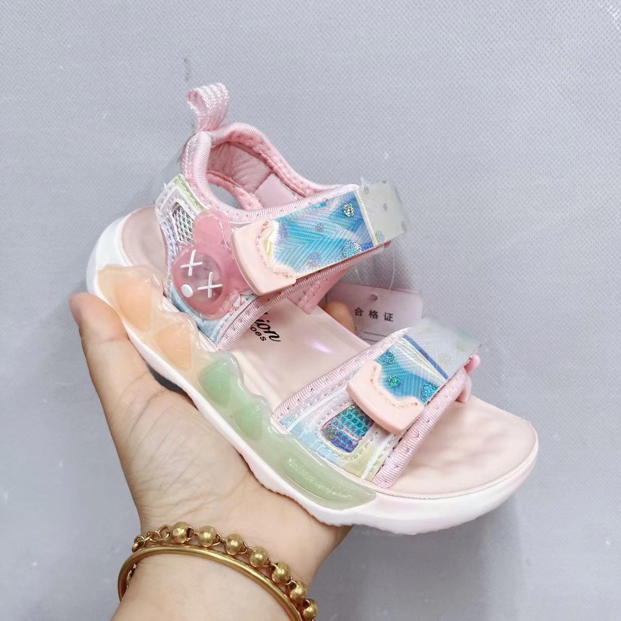 女宝中大童夏季新款沙滩凉鞋休闲凉鞋2265（北东）