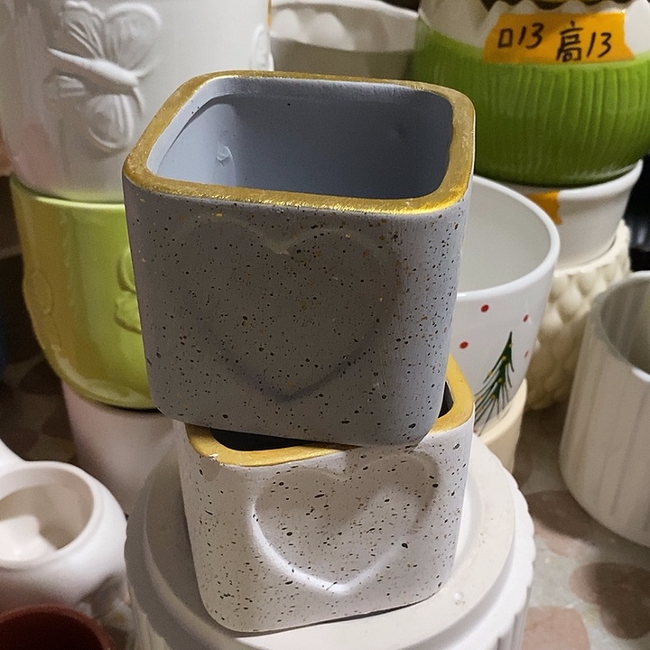 陶摆件陶盆有孔 瑕疵介意勿拍