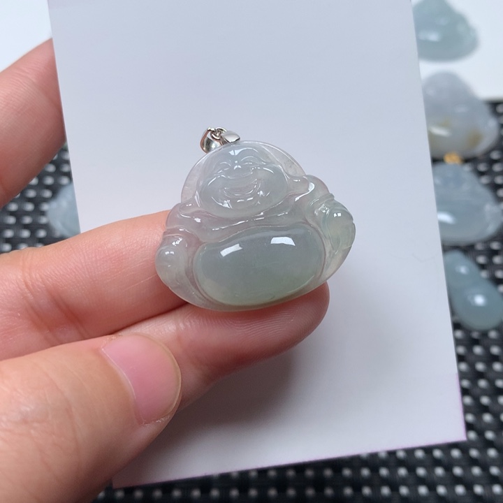 翡翠未镶嵌颈饰佛公