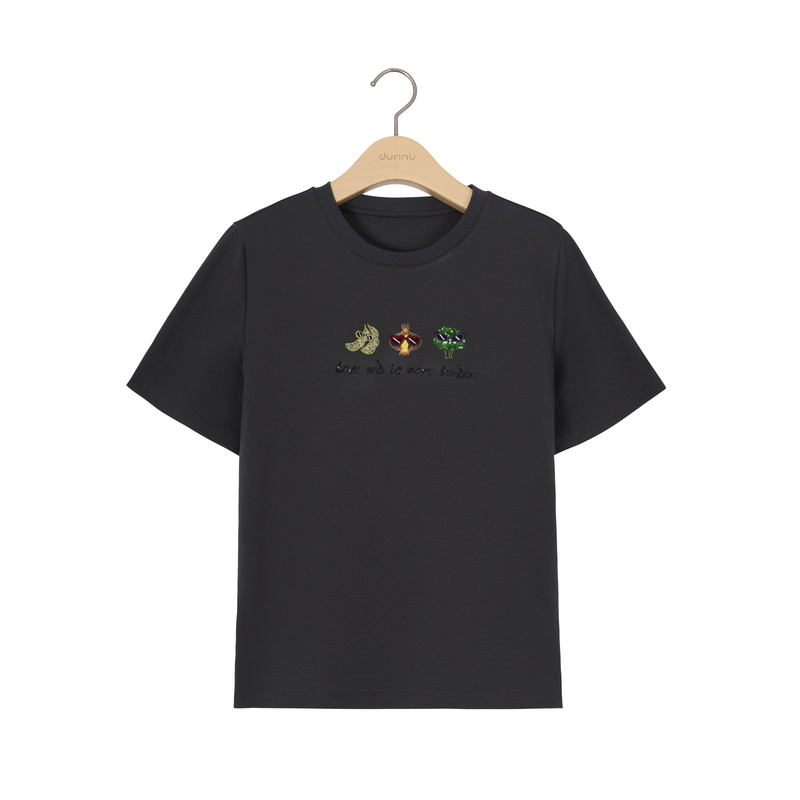 DUNNU/敦奴dunnu夏季时尚百搭经典休闲圆领印花简约T恤FU230825
