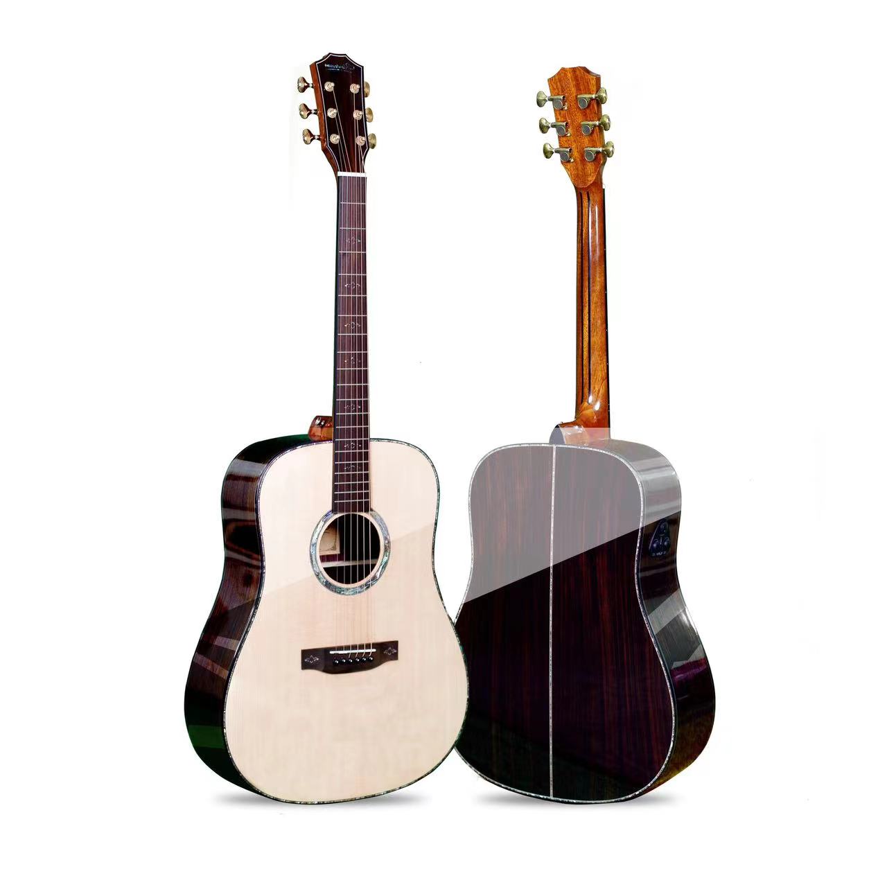 海德曼云杉东印度玫瑰木全实木全单初学者进阶专业演奏民谣吉他