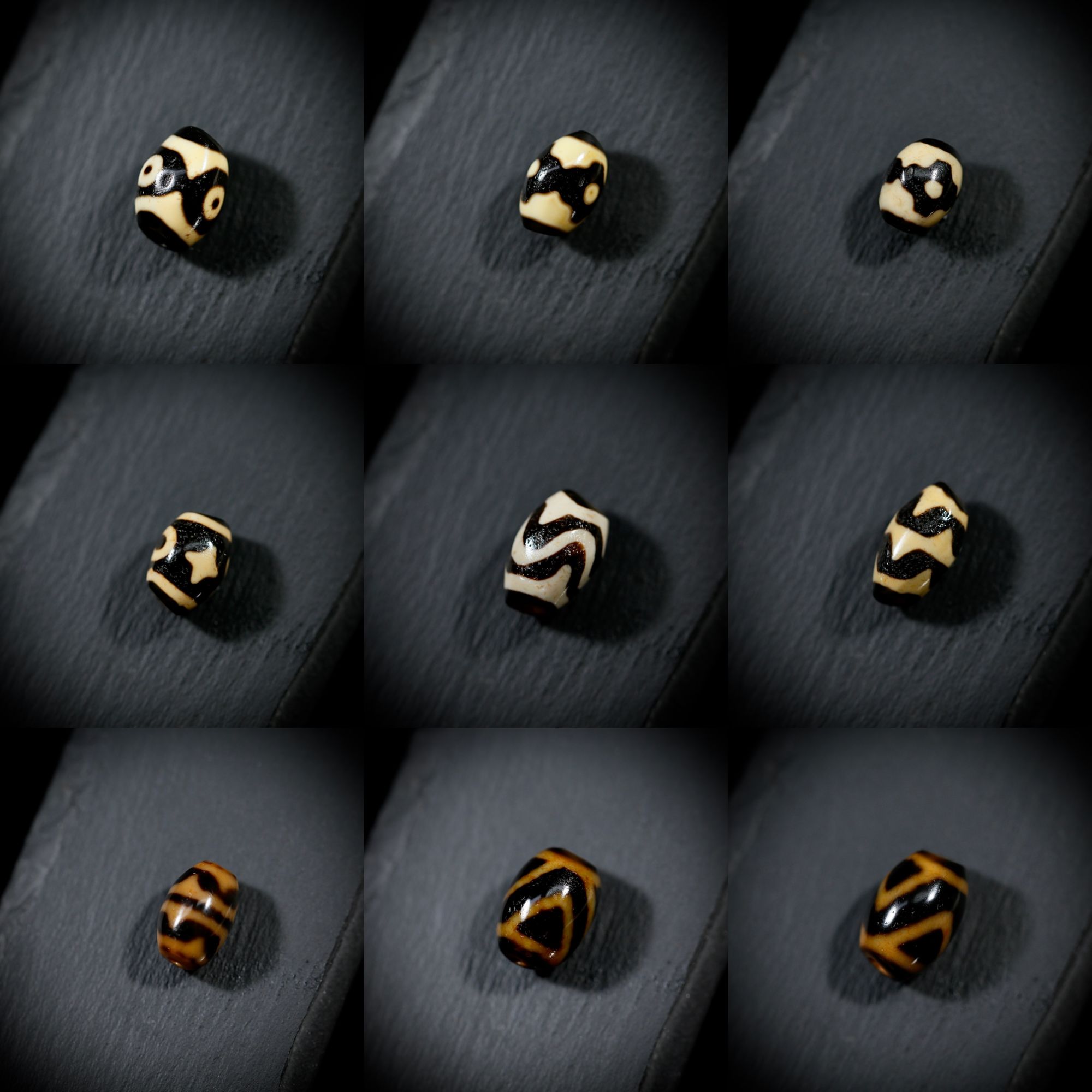 一代老台湾超顶老冯手工达洛天珠桶珠玛瑙珠配珠顶珠民族风轻奢