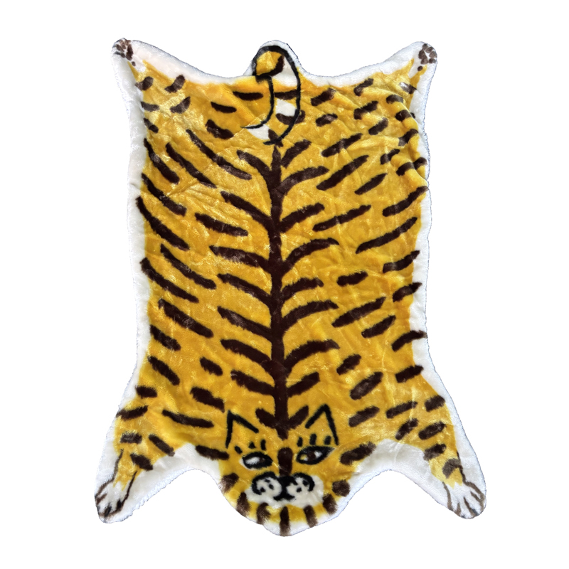 卡通老虎长绒地毯卧室床边地垫客厅茶几毯