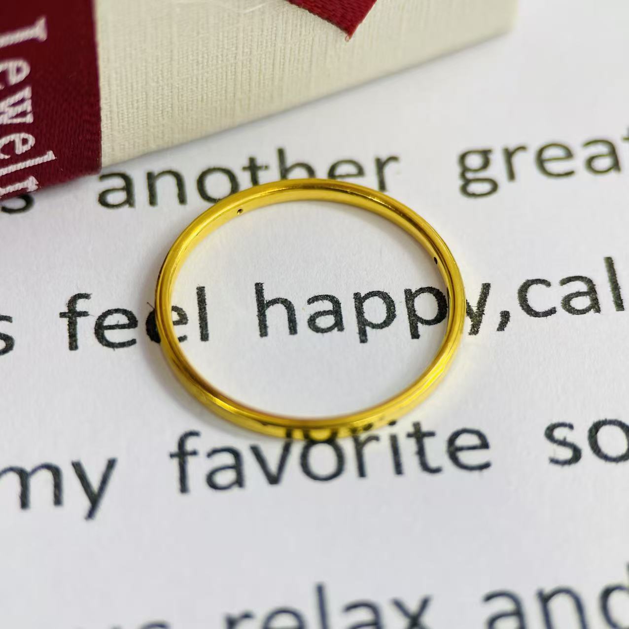 黄金足金卡17圈口米字素款戒指DP2863