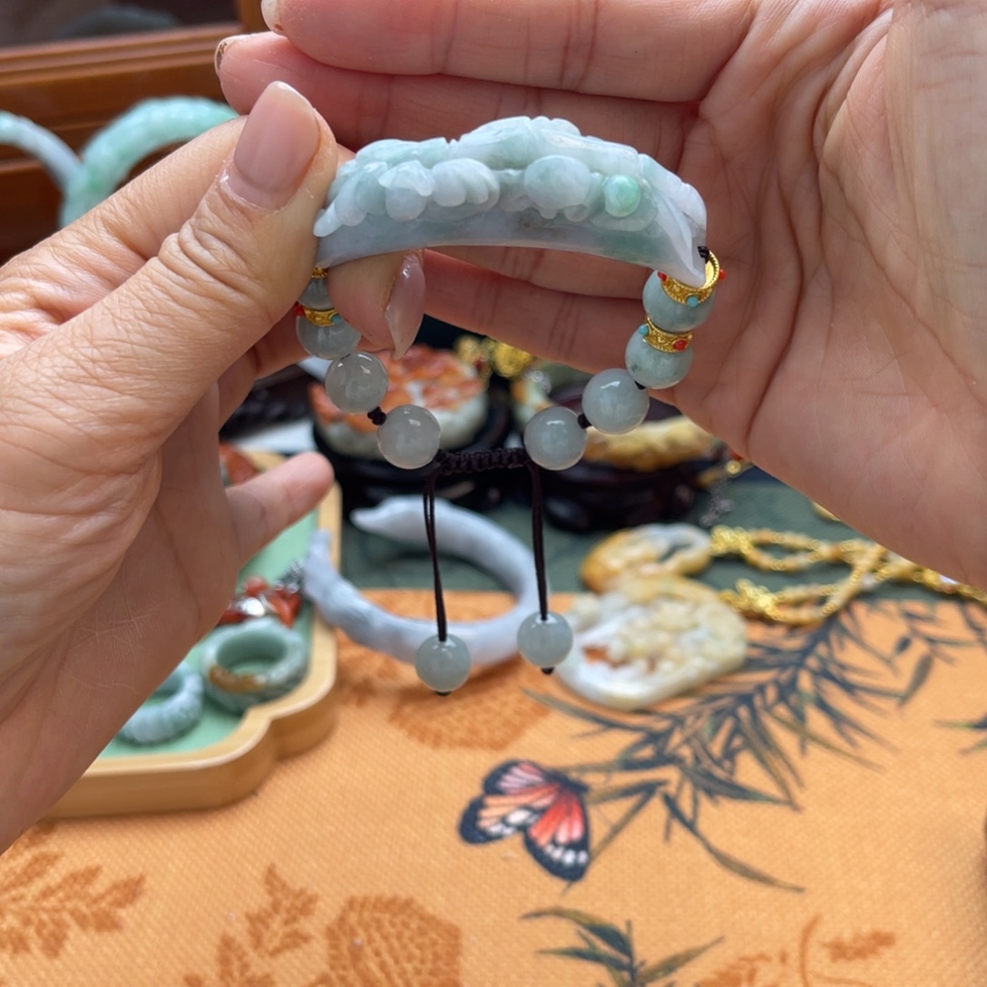 翡翠未镶嵌手链手链