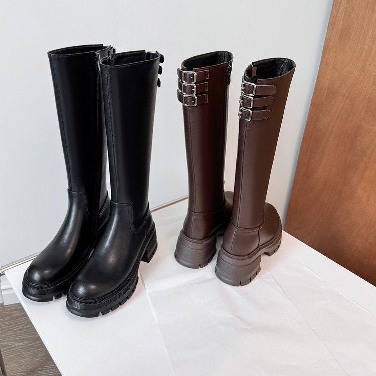 TING手工鞋~2025新款秋冬法式时髦百搭长靴D1227