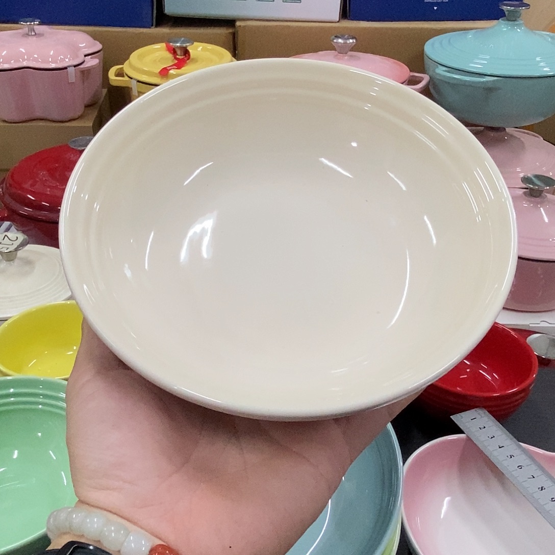 陶瓷米白色燕麦碗