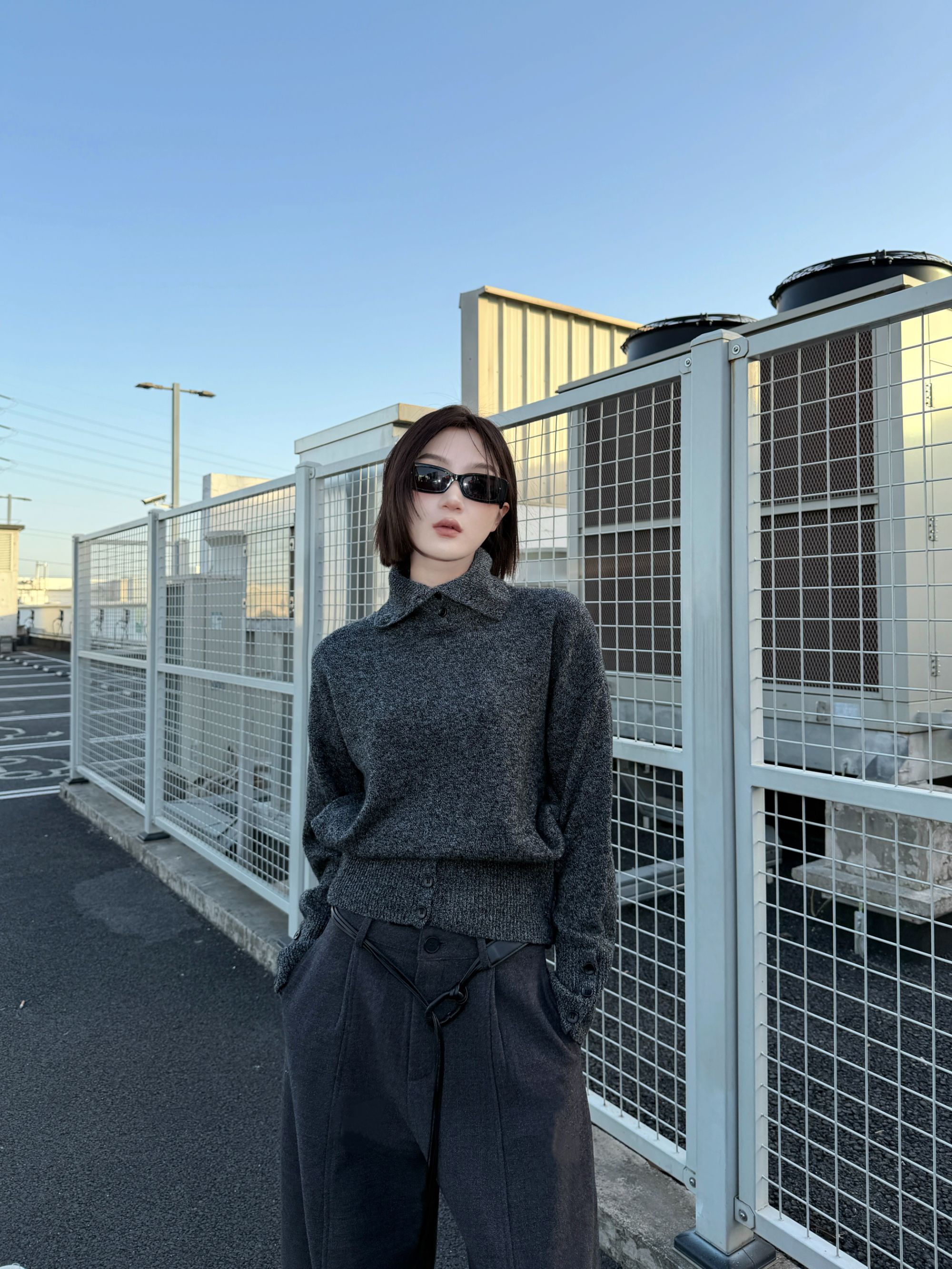 邓蕾婷【时尚风貌】冬季新款设计感百搭显瘦高领气质时尚洋气毛衣