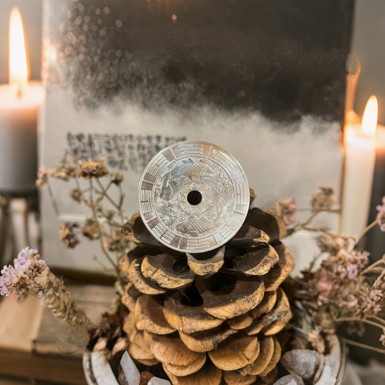 足银银制品 足银锦鲤八卦银饰车挂为您的出行保驾护航平安常随