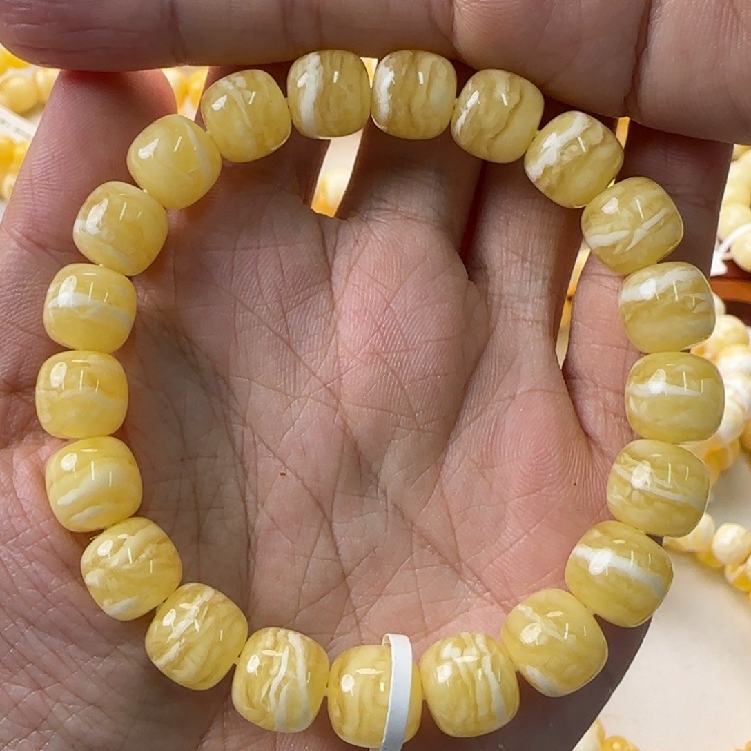 琥珀未镶嵌手链蜜蜡手串
