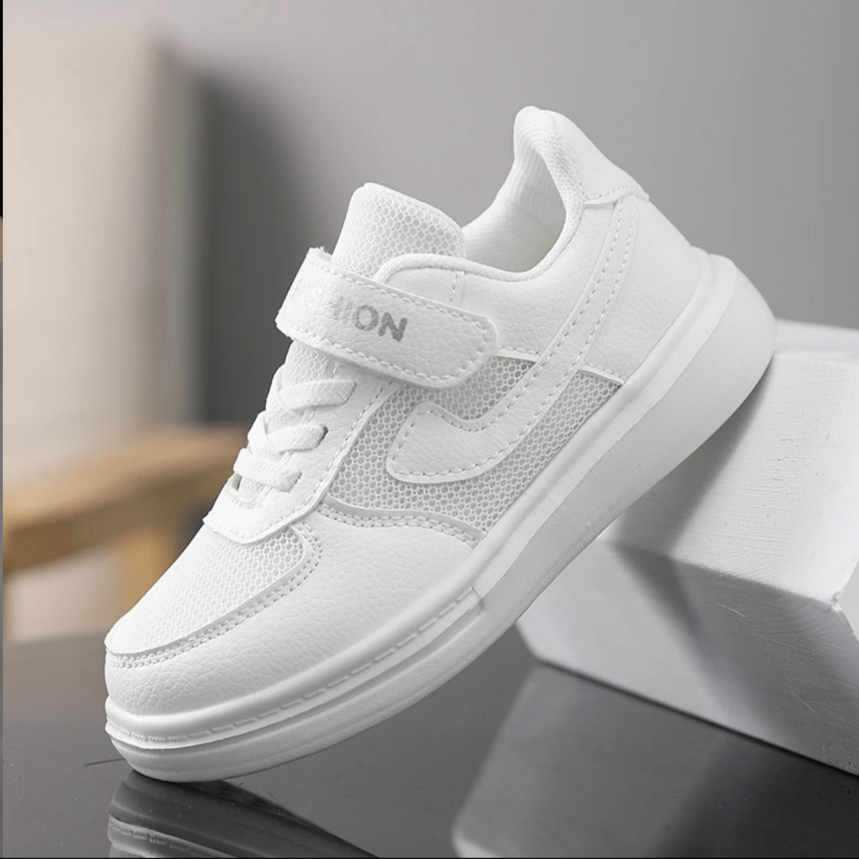 【运动小白鞋】667新款网面男女童鞋超轻休闲鞋运动鞋白色鞋子儿童