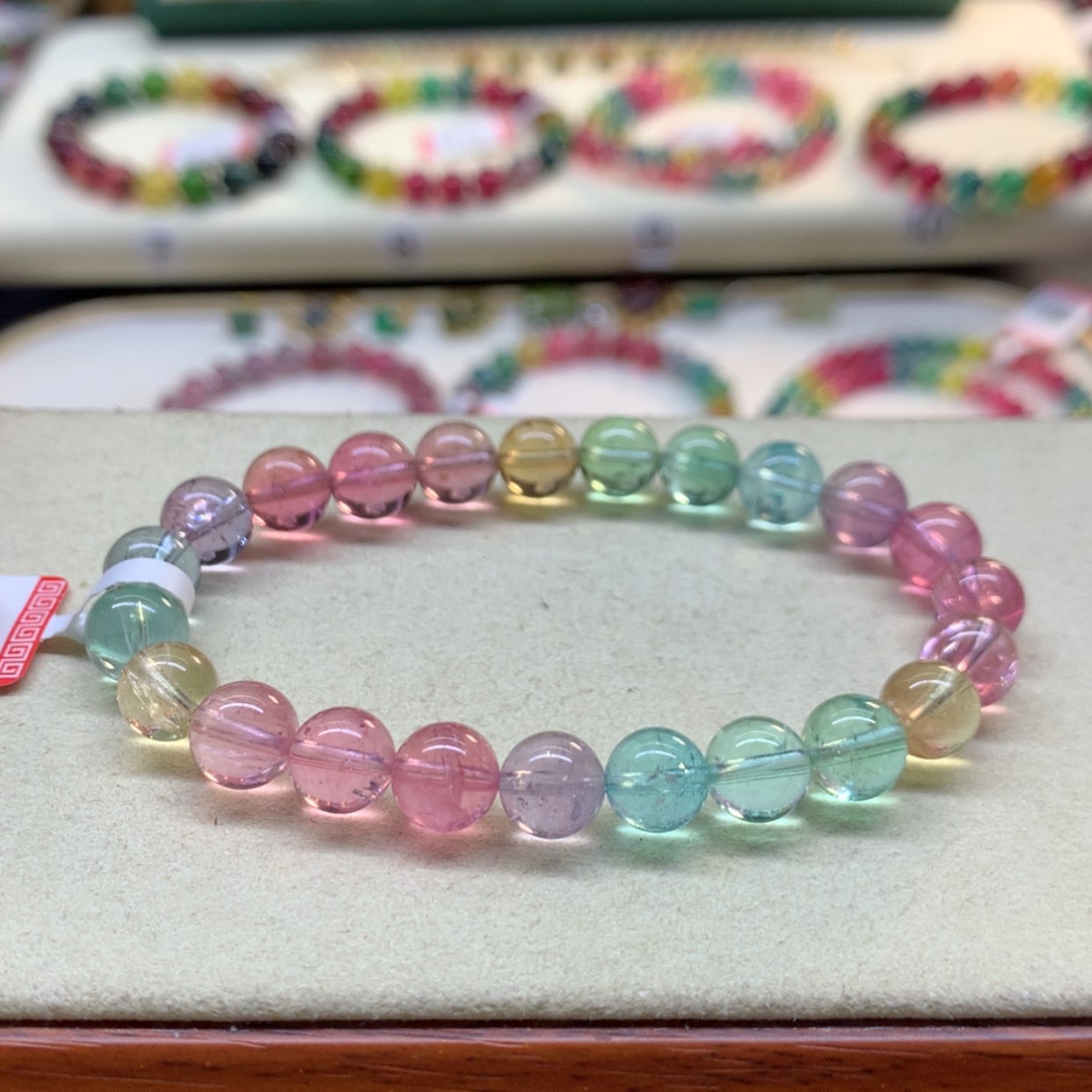 【闪购商品】碧玺手链未镶嵌碧玺荧光8mm