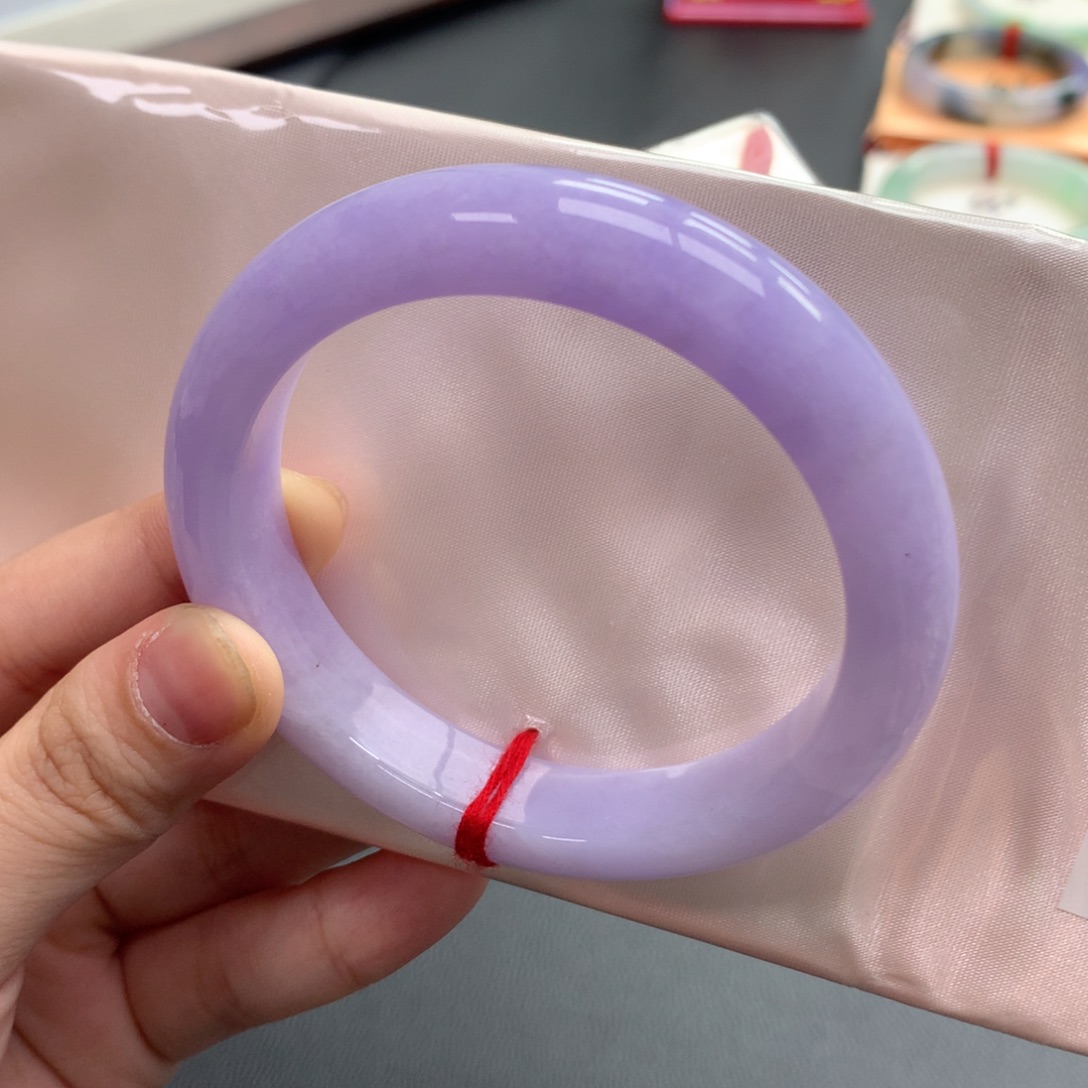 翡翠未镶嵌手镯9号纹裂包容