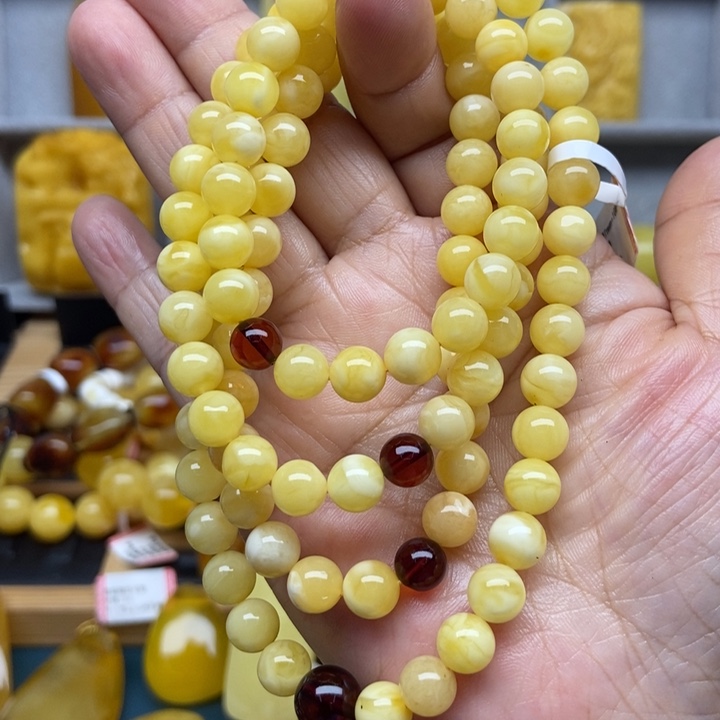 琥珀未镶嵌裸石珠子