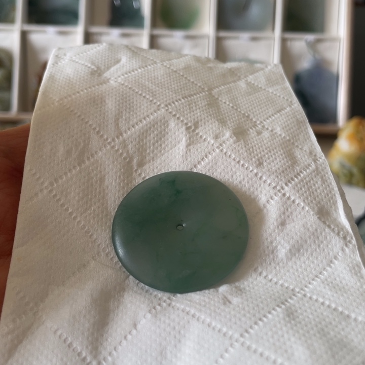 定制翡翠未镶嵌平安扣 毛货 无鉴赏期