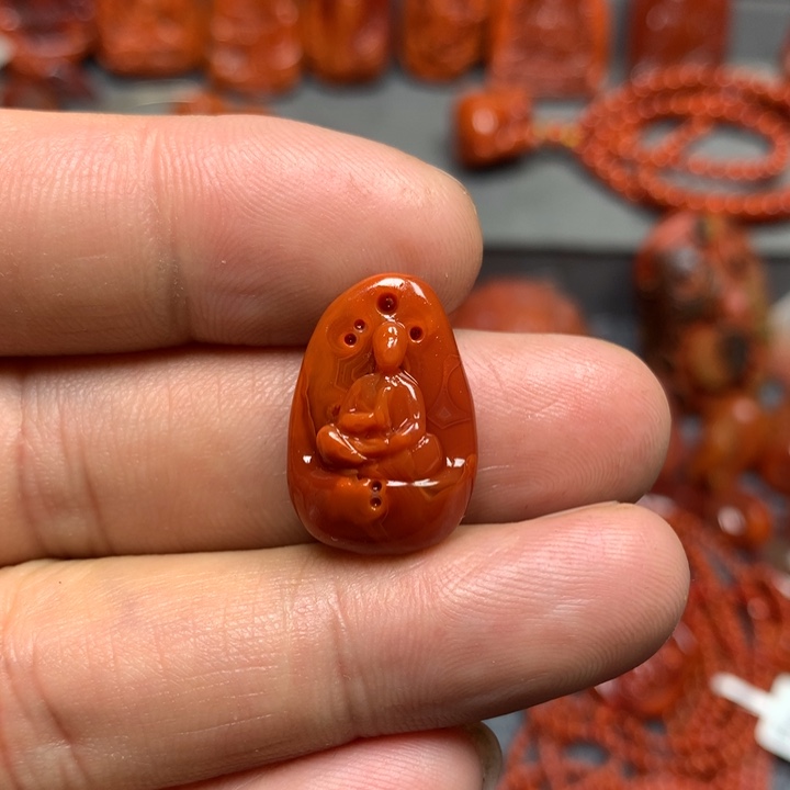 南红玛瑙吊坠(不含链)未镶嵌