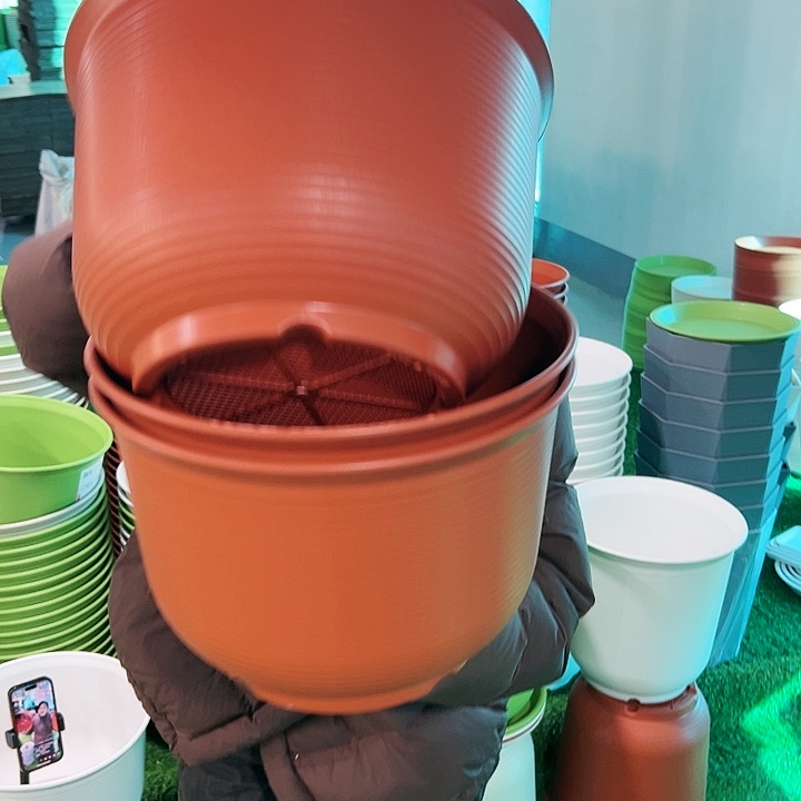 正品矮陶口36高25陶红无托3只