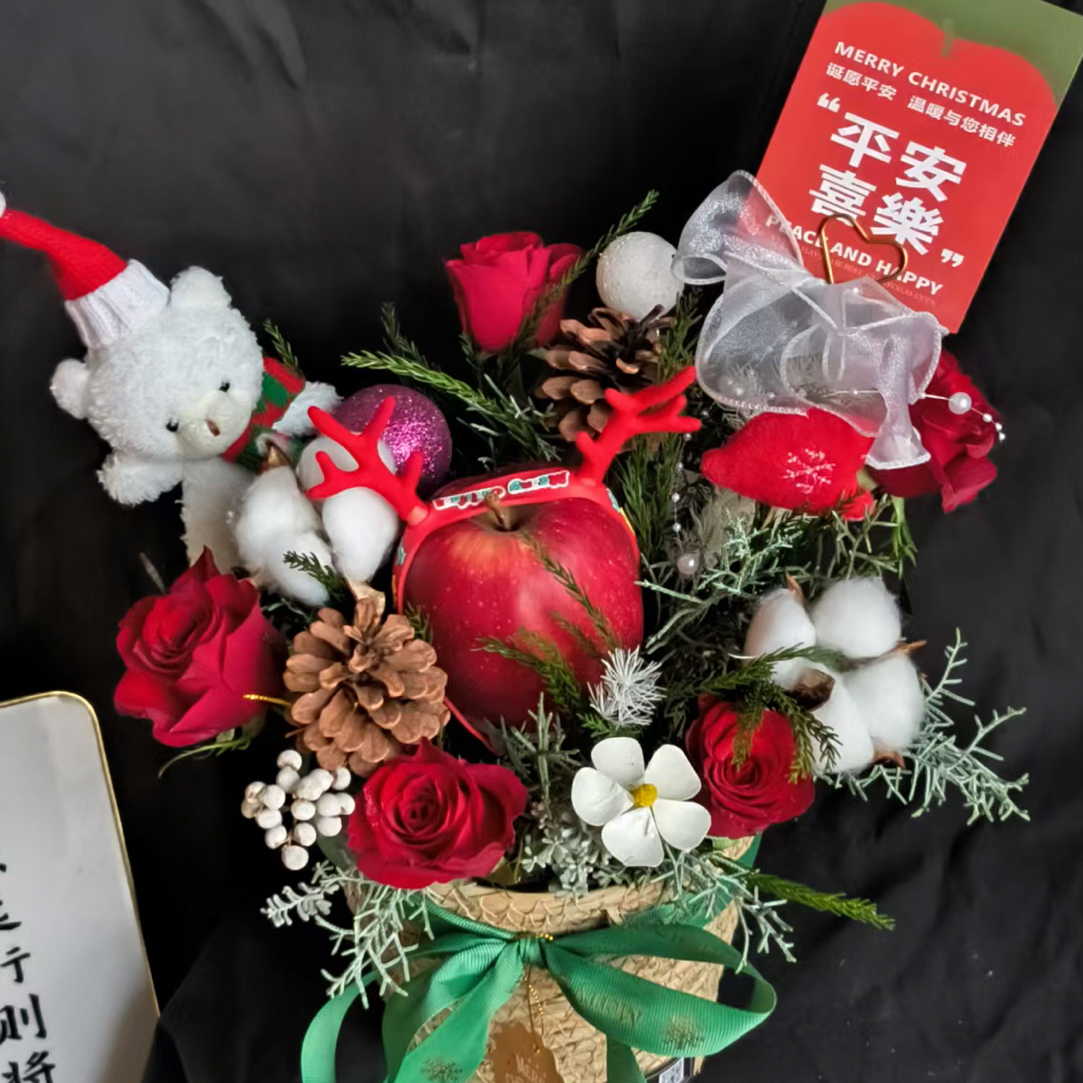 平安喜乐（红玫瑰混搭花束）