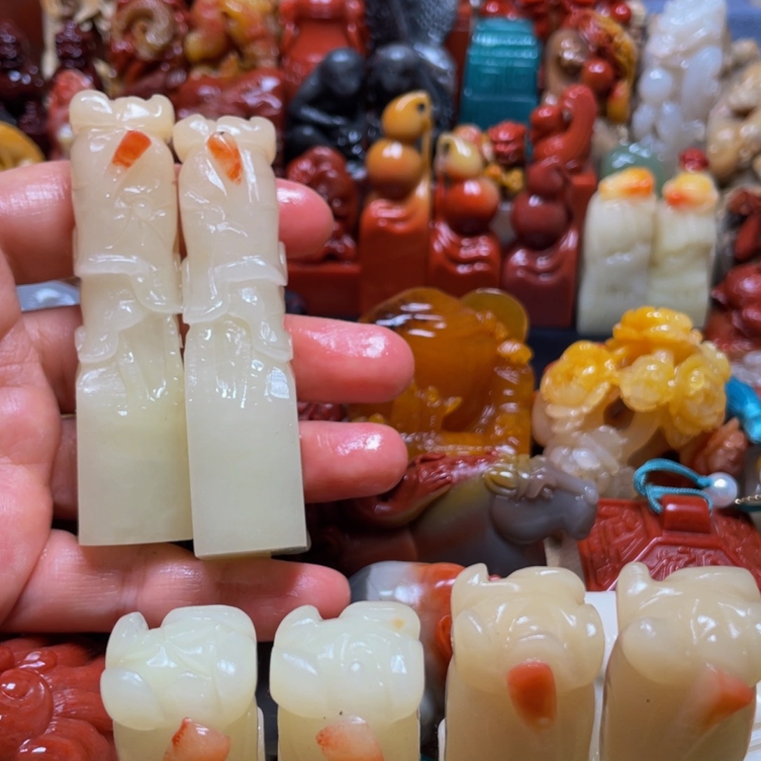 昌化石印石元**刻精美芙蓉