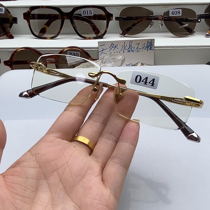 无框款方款式竹叶青150度