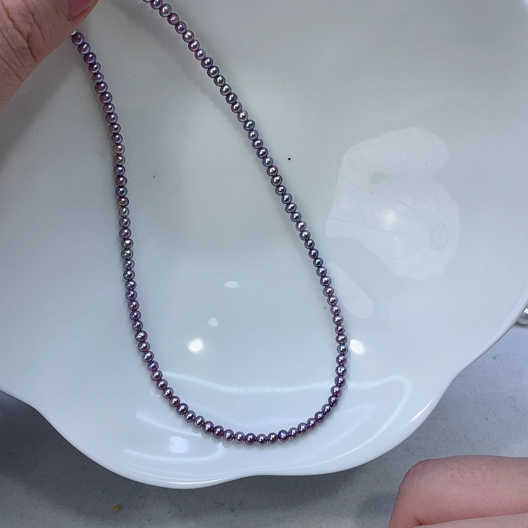 淡水珍珠颈饰银S925镶嵌