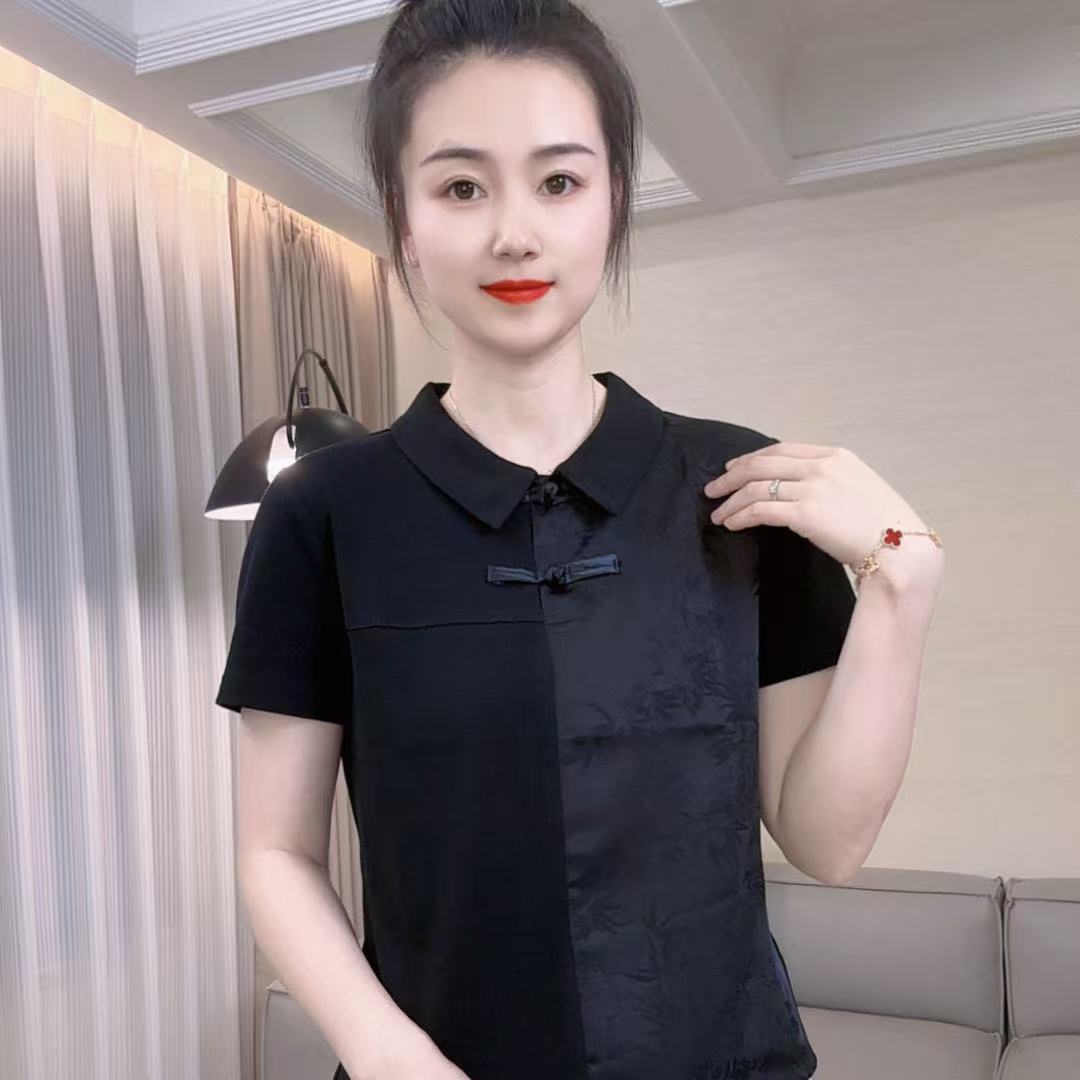 夏款中国风拼接时尚T恤